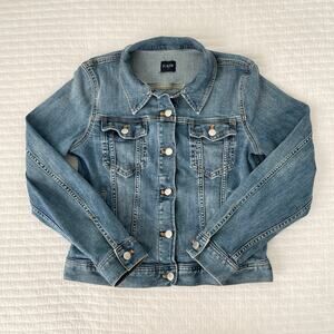 J.Crew Women's Classic Cotton Denim Jean Jacket in Medium Blue Wash Size S